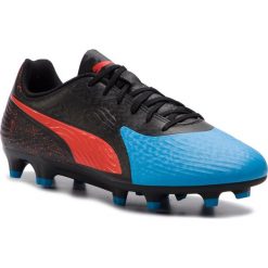 Buty PUMA - One 19.4 Fg/Ag 105492 01 Bleu Azur/Red Blast/Black. Czarne buty sportowe męskie marki Puma, ze skóry ekologicznej, bez zapięcia, do piłki nożnej. Za 229,00 zł.