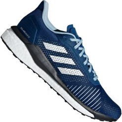 Niebieskie Buty adidas Solar Drive St M D97453. Niebieskie buty sportowe męskie Adidas, na wiosnę, z tkaniny, bez zapięcia, do biegania. W wyprzedaży za 459,00 zł.
