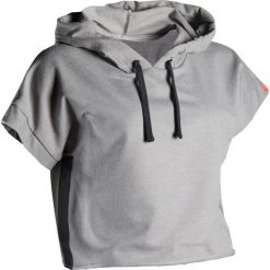 Koszulka z kapturem bokserska 100 damska. Szare koszulki damskie OUTSHOCK, xl, bez wzorów, z bawełny, z kapturem, bez rękawów. Za 59,99 zł.