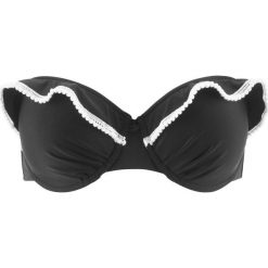 Stroje dwuczęściowe damskie: Biustonosz bikini na fiszbinach bonprix czarny