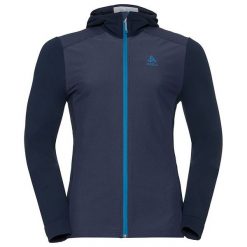 Bejsbolówki męskie: Odlo Bluza męska Hoody Midlayer Full Zip Synergy granatowa r. L (527042/28700)