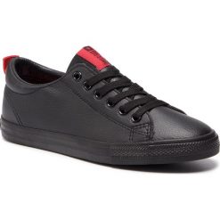 Sneakersy BIG STAR - DD274687 Black. Czarne półbuty damskie marki BIG STAR, na co dzień, bez wzorów, ze skóry ekologicznej, retro, bez obcasa, bez zapięcia. Za 119,00 zł.