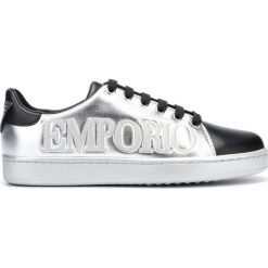 Emporio Armani Tenisówki Czarny Srebrny. Szare trampki i tenisówki damskie Emporio Armani, bez wzorów, ze skóry, bez zapięcia. Za 1021,95 zł.