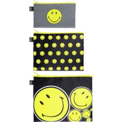 Saszetki Zip Pockets 3 szt. Smiley. Saszetki damskie LOQI, bez wzorów, eleganckie, średnie, bez dodatków. Za 63,00 zł.