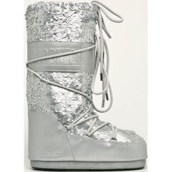 Moon Boot - Śniegowce Classic Disco. Szare śniegowce damskie Moon Boot, z materiału, na sznurówki. W wyprzedaży za 1199,00 zł.