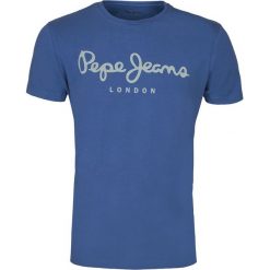 T-Shirt Pepe Jeans. Niebieskie t-shirty męskie Pepe Jeans, m, bez wzorów, z jeansu, klasyczne, z klasycznym kołnierzykiem. Za 79,00 zł.