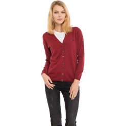 Kardigan w kolorze bordowym. Czerwone kardigany damskie marki Denim Culture, l. W wyprzedaży za 134,95 zł.