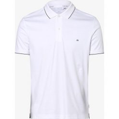 Calvin Klein - Męska koszulka polo, biały. Białe koszulki męskie Calvin Klein, xl, w paski, polo, bez rękawów. Za 349,95 zł.