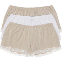 Luźniejsze bokserki z wiskozy (3 pary) bonprix cielisto-biały. Brązowe bokserki damskie bonprix, z wiskozy. Za 44,97 zł.