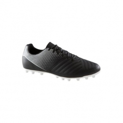 Buty do piłki nożnej Agility 100 FG korki. Czarne bez kategorii marki KIPSTA, z poliesteru, do piłki nożnej. Za 59,99 zł.