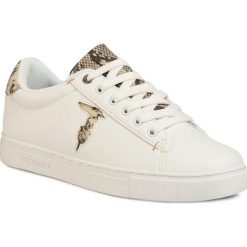 Sneakersy TRUSSARDI JEANS - 79A00527 E683. Białe półbuty damskie Trussardi Jeans, z jeansu. Za 489,00 zł.