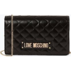 Love Moschino - Damska torebka na ramię, czarny. Czarne torebki klasyczne damskie Love Moschino, z napisami, eleganckie, na ramię, pikowane, bez dodatków. Za 399,95 zł.