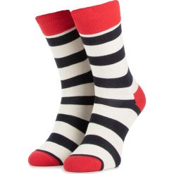 Skarpety Wysokie Unisex HAPPY SOCKS - SA01-045 Kolorowy. Niebieskie skarpetki damskie Happy Socks, bez wzorów, z elastanu. Za 34,90 zł.