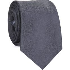 Krawat KWCR002102. Szare krawaty męskie Giacomo Conti, bez wzorów, z mikrofibry, eleganckie. Za 69,00 zł.