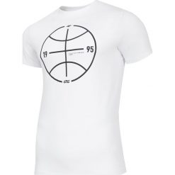 T-shirt męski TSM234 - biały. Białe koszulki męskie 4f, m, bez wzorów, bez kołnierzyka, bez rękawów. Za 49,99 zł.