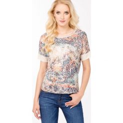 T-shirty damskie: Wzorzysty t-shirt z cekinami