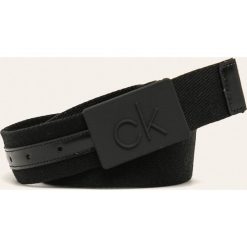 Calvin Klein - Pasek. Czarne paski męskie Calvin Klein, w paski, z poliesteru. Za 229,90 zł.
