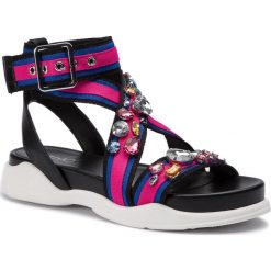 Sandały LIU JO - Star 03 B19043 TX040 Blue/Black/Fux S1107. Różowe klapki damskie Liu Jo, bez wzorów, ze skóry ekologicznej, bez obcasa. Za 559,00 zł.