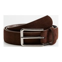 Mango Man - Pasek skórzany Suede. Niebieskie paski męskie Mango Man, w paski, ze skóry. Za 119,90 zł.