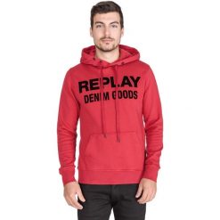 Replay Bluza Czerwony. Czerwone bluzy męskie Replay, s, z nadrukiem, z bawełny, bez kołnierzyka, bez rękawów, bez kaptura. Za 464,95 zł.