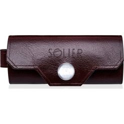 Skórzane etui na klucze SOLIER SA11 bordowe - bordowy. Czerwone etui męskie Solier, ze skóry. Za 29,99 zł.