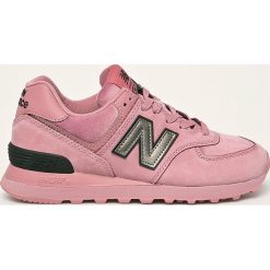 New Balance - Buty WL574LDJ. Różowe buty sportowe damskie New Balance, bez wzorów, ze skóry, sportowe. Za 349,90 zł.