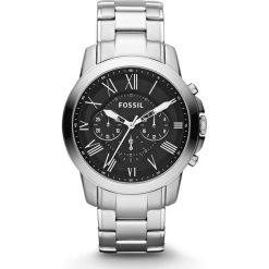 Fossil Grant Zegarek Czarny Srebrny. Szare zegarki męskie Fossil, srebrne. Za 726,95 zł.