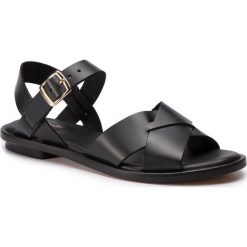 Sandały CLARKS - Willow Gild 261394324 Black Leather. Czarne klapki damskie Clarks, bez wzorów, ze skóry, bez obcasa, na obcasie. W wyprzedaży za 349,00 zł.