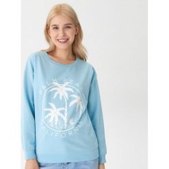 Bluza z nadrukiem - Turkusowy. Niebieskie bluzy damskie House, s, z nadrukiem, bez rękawów, bez kaptura. Za 49,99 zł.