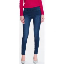 Spodnie długie damskie, jeansowe rurki pushup. Szare spodnie damskie Top Secret, s, z jeansu. W wyprzedaży za 29,99 zł.