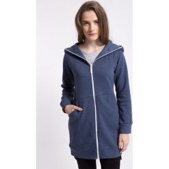 Bluza damska BLD274 - granatowy melanż. Niebieskie bluzy chłopięce z kapturem marki 4f, na jesień, melanż, z bawełny, z długim rękawem, długie. Za 99,99 zł.