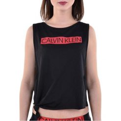 Calvin Klein Tank Side Knot Tank KW0KW00698 -094 PVH Black (rozmiar S). Czarne koszulki damskie Calvin Klein, s, bez wzorów, bez kołnierzyka, bez rękawów. W wyprzedaży za 113,00 zł.