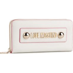 Duży Portfel Damski LOVE MOSCHINO - JC5649PP07KF0100 Bianco. Białe portfele damskie Love Moschino, bez wzorów, ze skóry ekologicznej. Za 409,00 zł.