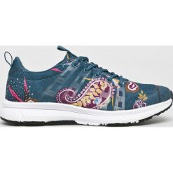 Desigual Sport - Buty. Niebieskie buty sportowe damskie Desigual Sport, bez wzorów, z materiału, sportowe. Za 349,90 zł.