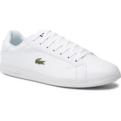 Sneakersy LACOSTE - Graduate Bl 1 SMA 737SMA005321G Wht/Wht. Białe sneakersy męskie Lacoste, na co dzień, bez wzorów, ze skóry, eleganckie, bez zapięcia. Za 369,99 zł.