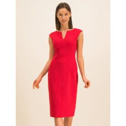 Sukienka koktajlowa DKNY DD9J1995. Białe sukienki damskie DKNY, bez wzorów, z elastanu, wizytowe, bez kołnierzyka, bez rękawów. W wyprzedaży za 419,00 zł.