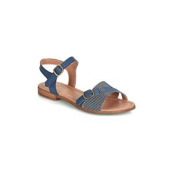 Sandały Casual Attitude JALIYANE. Niebieskie sandały damskie Casual Attitude, bez wzorów, casualowe, bez obcasa, bez zapięcia. Za 159,20 zł.