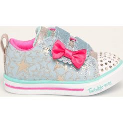 Skechers - Tenisówki dziecięce. Niebieskie trampki dziewczęce Skechers, bez wzorów, z gumy, bez zapięcia. Za 169,90 zł.