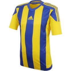 Adidas Koszulka piłkarska męska Striped 15 granatowo-żółta r. XL (S16142). Niebieskie koszulki sportowe męskie Adidas, m. Za 99,90 zł.