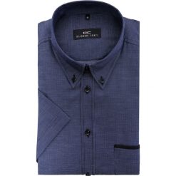 Koszula SERGIO P slim 13-05-14. Niebieskie koszule męskie Giacomo Conti, na lato, m, bez wzorów, z tkaniny, button down, z krótkim rękawem. Za 149,00 zł.