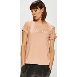 Calvin Klein Underwear - Top. Brązowe topy damskie marki Calvin Klein Jeans, s, z nadrukiem, z bawełny, z okrągłym kołnierzem. Za 159,90 zł.