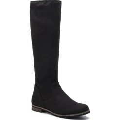 Kozaki CAPRICE - 9-25507-23 Black Stretch 044. Czarne kozaki damskie Caprice, ze skóry ekologicznej, bez obcasa, bez zapięcia. Za 249,00 zł.