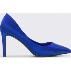 Czółenka: NA-KD Shoes Czółenka w szpic na słupku – Blue