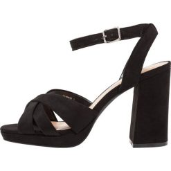 Sandały damskie: New Look Wide Fit WIDE FIT TEACAKE Sandały na obcasie black