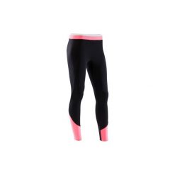 Legginsy fitness kardio 120 damskie. Czarne legginsy sportowe damskie marki DOMYOS, l, z elastanu. Za 49,99 zł.