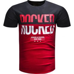 Koszulka męska t-shirt czerwony Recea. Czerwone koszulki męskie Recea, xl, z nadrukiem, z bawełny, klasyczne, bez kołnierzyka. Za 39,99 zł.