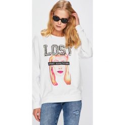 Silvian Heach - Bluza. Białe bluzy damskie Silvian Heach, s, z nadrukiem, z bawełny, bez rękawów, bez kaptura. W wyprzedaży za 219,90 zł.
