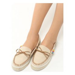 Espadryle damskie: Beżowe Espadryle Orona