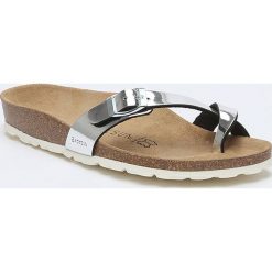 Buty damskie: Japonki w kolorze srebrnym