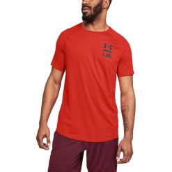 Under Armour MK-1 Koszulka Czerwony. Czerwone podkoszulki męskie Under Armour, m, z nadrukiem, z elastanu, z krótkim rękawem. Za 171,95 zł.